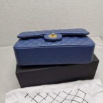 Chanel Classic Double Flap Bag Dark Blue 25cm - Image 6
