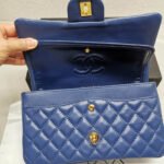 Chanel Classic Double Flap Bag Dark Blue 25cm - Image 5