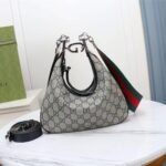 Gucci GG Attache Shoulder Bag Beige And Blue 23cm 699409 96GRN 4082 - Image 2