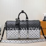Louis Vuitton Keepall Bandouliere 50 Monogram Black And Silver 50cm M43412 - Image 2