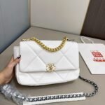 Chanel 19 Bag Leather In White 26cm - Image 2