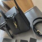 Saint Laurent Le 5 À 7 Supple Baby In Grained Leather Black 15cm 809461AADUU1000 - Image 5