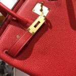 Hermes Birkin 25 Bag Togo Rouge Vermillon 25cm - Image 4