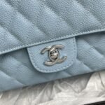 Chanel Classic Double Flap Bag Light Blue 25cm - Image 3