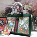 Gucci Ophidia GG Flora Medium Tote In Green 44cm - Image 2