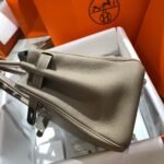 Hermes Birkin Togo Silver Hardware Etoupe Grey 25cm - Image 4