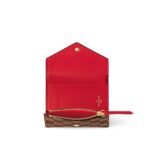 Louis Vuitton Victorine Wallets Damier Ebene Cerise Red 12cm N41659 - Image 5