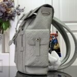 Louis Vuitton Christopher Backpack Khaki Grey 48cm M23146 - Image 3