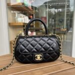 Chanel Small Flap Bag With Top Handle Black 20cm AS4573 B15144 94305 - Image 5