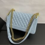 Chanel Medium Boy Bag Light Blue 25cm - Image 7