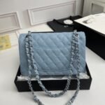 Chanel Classic Double Flap Bag Light Blue 25cm - Image 7