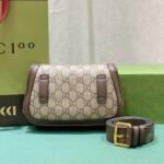 Gucci Blondie Leather Trimmed Belt Bag Brown 28cm - Image 3