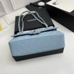 Chanel Classic Double Flap Bag Light Blue 25cm - Image 6