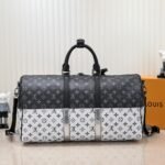 Louis Vuitton Keepall Bandouliere 50 Monogram Black And Silver 50cm M43412 - Image 4
