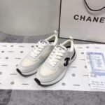 Chanel CC Sneakers Mesh Suede White - Image 2