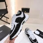 Chanel Suede Sneakers White Black G39230 X56653 94305 - Image 4