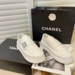 Chanel CC Cap Toe Slipon Sneaker All White - Image 4