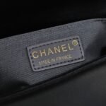 Chanel Boy Chevron Small Handbag Black In Gold 20cm - Image 2