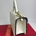 Valentino Garavani Loco Flower Shoulder Bag White 26cm - Image 3