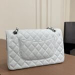 Chanel Classic Double Flap Bag Silver Hardware Baby Blue 25cm - Image 7