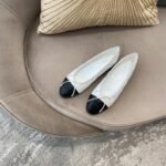 Chanel Ballerina Flats White And Black - Image 5