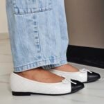 Chanel Ballerina Flats White And Black - Image 7