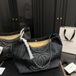 Chanel Coco Cabas Shopping Bag Denim Dark Blue 36Cm - Image 2