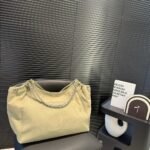 Chanel Large Shopping Tote Silver Hardware Light Yellow 42Cm - Image 3