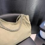 Chanel Large Shopping Tote Silver Hardware Light Yellow 42Cm - Image 5