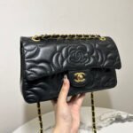 Super Vip 1:1 – Chanel Flap Bag with Camellia Flower Chain Black 26cm - Image 2