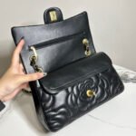 Super Vip 1:1 – Chanel Flap Bag with Camellia Flower Chain Black 26cm - Image 4