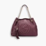 Gucci Soho Chain Tote Bag Dark Red 38Cm