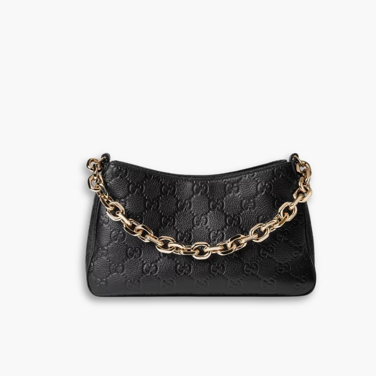 ELEGOUS-Product-Image-3-3 Gucci GG Emblem Small Shoulder Bag Black 23cm 815409 AAEEM 1000 - Image 1