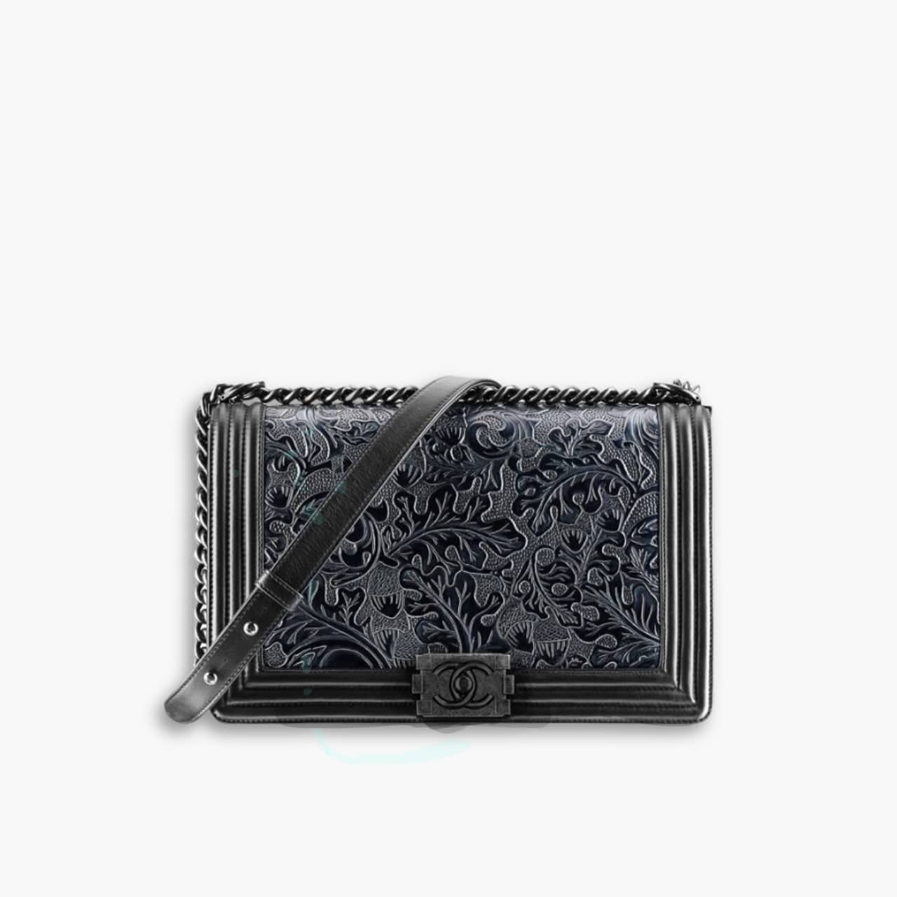 ELG_CNB1018-1 Chanel Medium Cordoba Boy Bag Black 25cm - Image 1