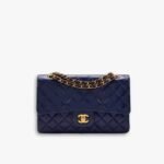 Chanel Classic Double Flap Bag Dark Blue 25cm