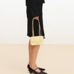 Chanel Small Flap Bag Grained Shiny And Gold Tone Light Yellow 22cm - Image 9