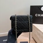 Chanel Small Secret Box Bag Quilted Leather Gold Tone Black 16cm - Image 4