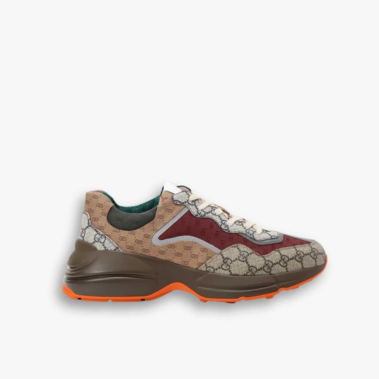 ELG_CNS1004-3 Gucci Women’s Gg Rhyton Sneaker Brown 619891 99WG0 6060 - Image 1