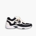 Chanel Suede Sneakers White Black G39230 X56653 94305