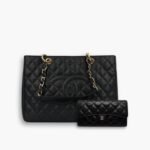 Perfect Match: Chanel Grand Shopping Tote Black 33cm X Chanel Classic Long Flap Wallet Black 19cm