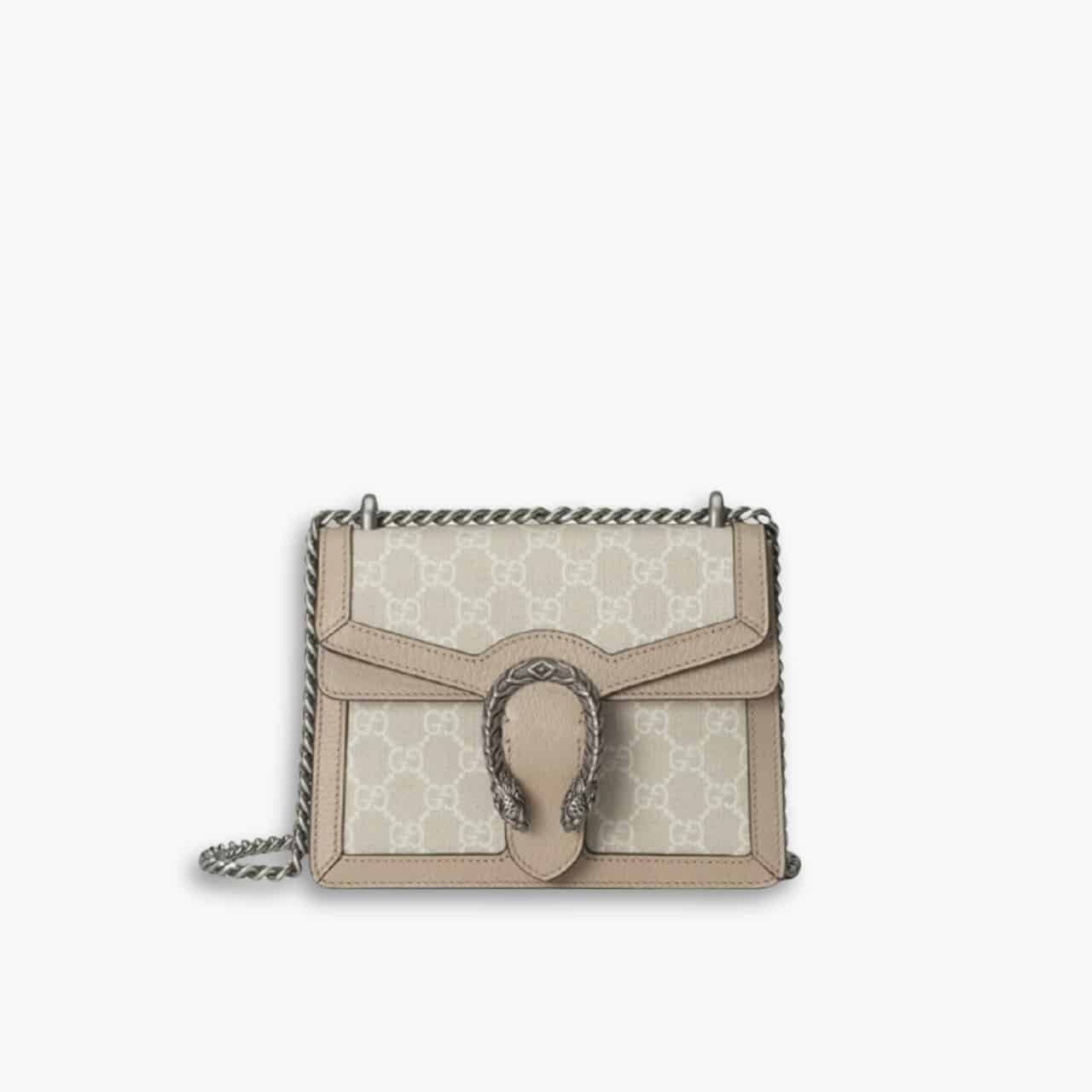 ELG_GCB1044-2 Gucci Dionysus Mini Bag Beige and White 20 cm 421970 UULBN 9683 - Image 1