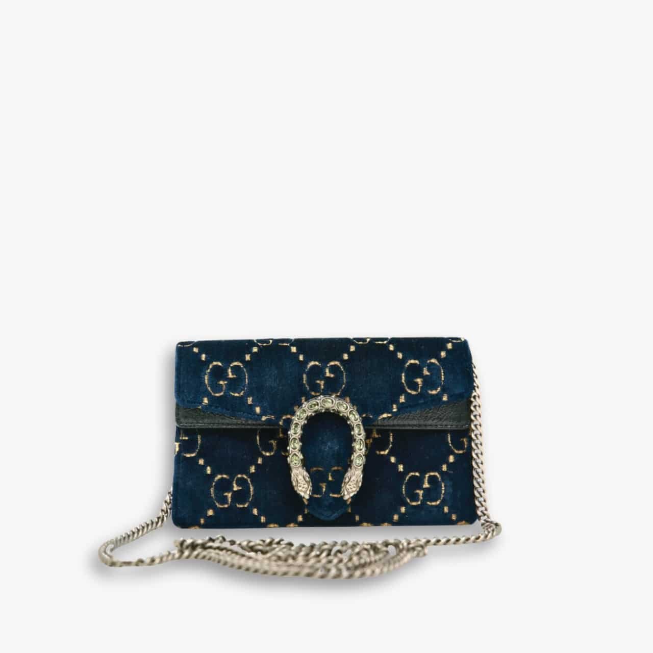 ELG_GCB1058 Gucci Dionysus Super Mini Bag Blue 16.5 cm - Image 1