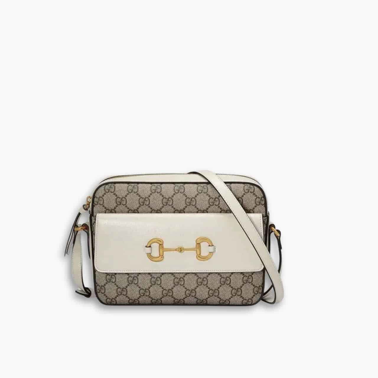 ELG_GCB1114-1 Gucci Horsebit 1955 Bag Beige White 22.5cm 645454 92TCG 9761 - Image 1