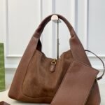 Gucci Softbit Maxi Suede Shoulder Bag Brown 42Cm - Image 2