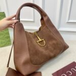 Gucci Softbit Maxi Suede Shoulder Bag Brown 42Cm - Image 4
