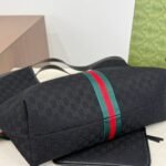 Gucci Giglio Large Tote Bag Black GG Canvas 41Cm 853971 FAFWA 1053 - Image 5