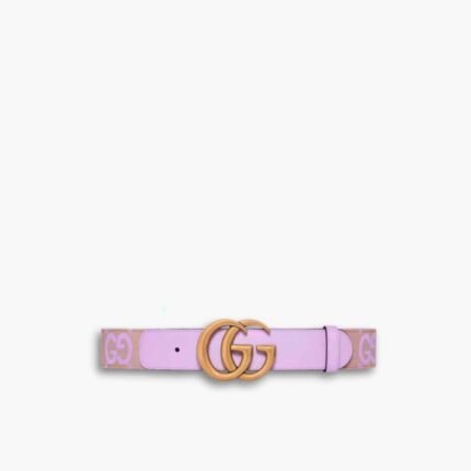 Gucci GG Marmont Jumbo GG Belt Lilac 400593 FABBN 8481