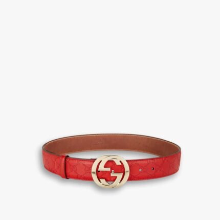 Gucci Interlocking G Belt Monogram Red