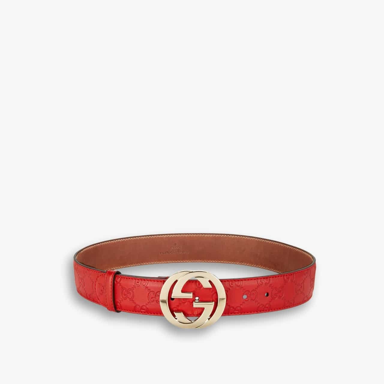 ELG_GCBE1005 Gucci Interlocking G Belt Monogram Red - Image 1
