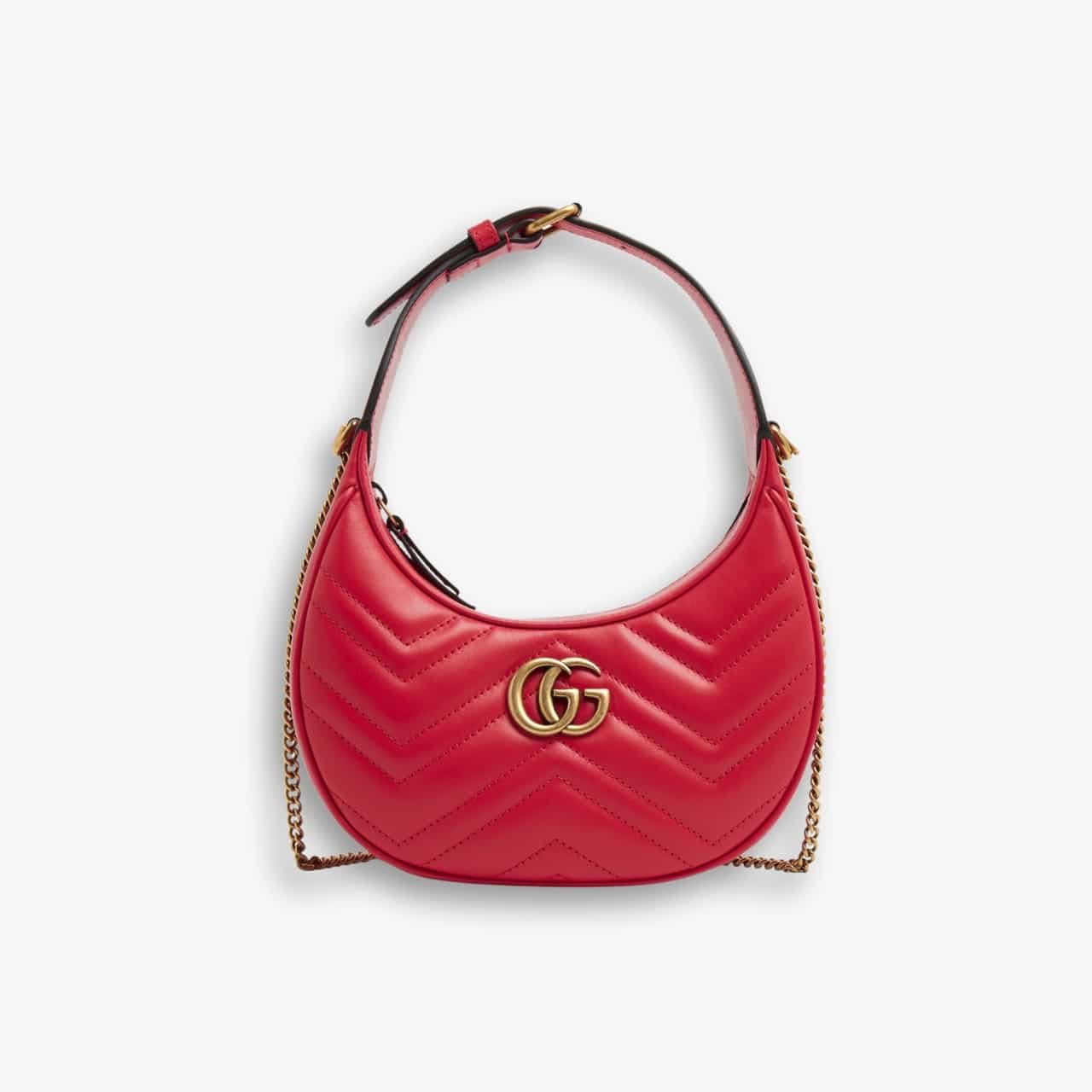 ELG_GCM1002 Gucci Marmont Mini Bag Red 21.5 cm 699514 DTDHT 6832 - Image 1
